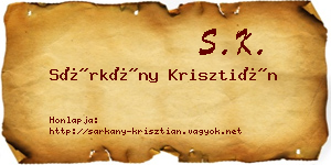 Sárkány Krisztián névjegykártya
