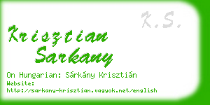 krisztian sarkany business card